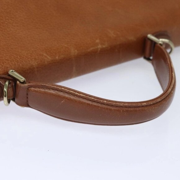 Burberrys Hand Bag Leather 2way Brown Auth ep4729 - Picture 8 of 16